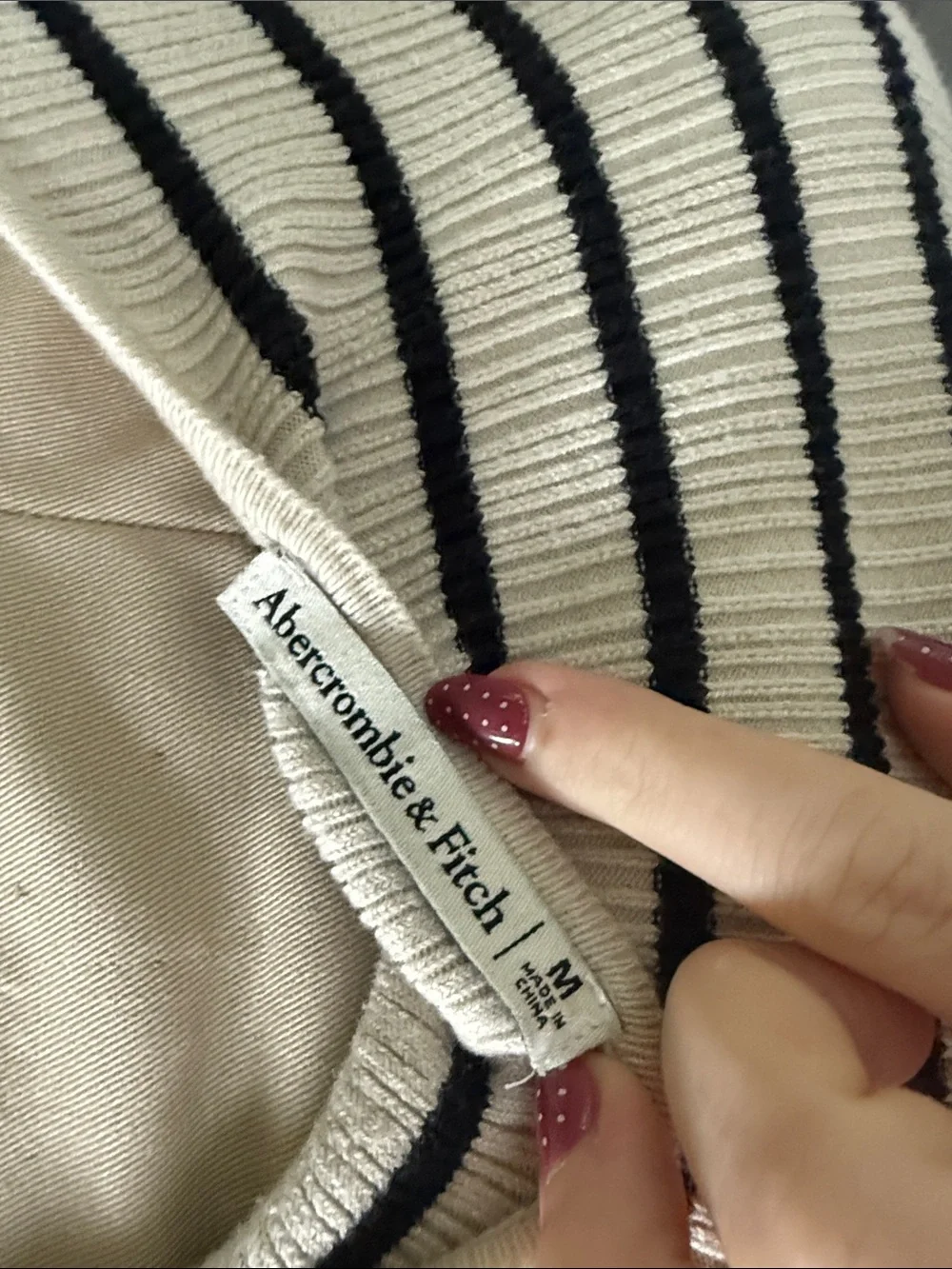 A&F Sleeveless Black & White Striped Rib Knit Maxi Dress